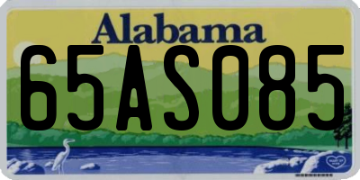 AL license plate 65AS085