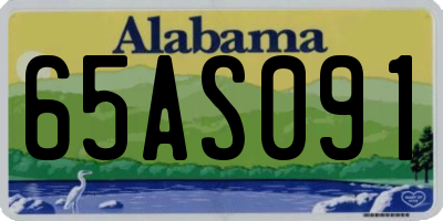 AL license plate 65AS091