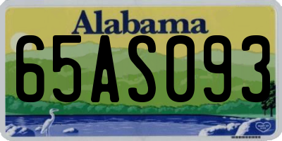 AL license plate 65AS093