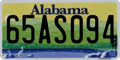 AL license plate 65AS094