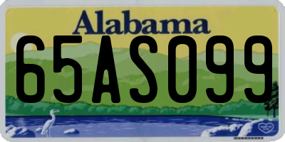 AL license plate 65AS099