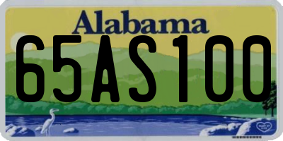 AL license plate 65AS100