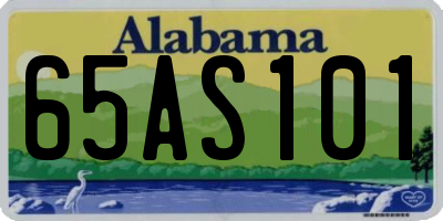 AL license plate 65AS101