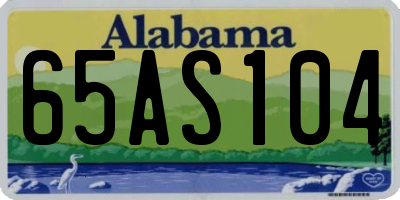 AL license plate 65AS104