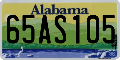 AL license plate 65AS105