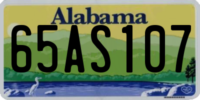 AL license plate 65AS107