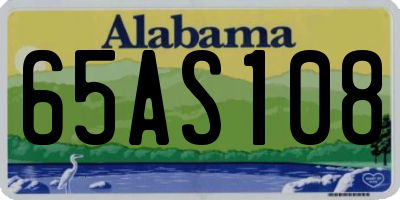 AL license plate 65AS108