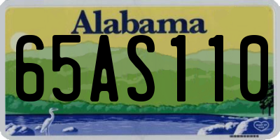 AL license plate 65AS110