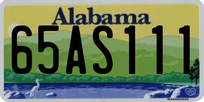 AL license plate 65AS111