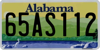 AL license plate 65AS112