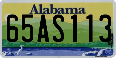 AL license plate 65AS113