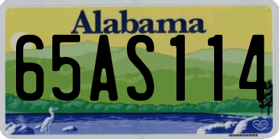 AL license plate 65AS114