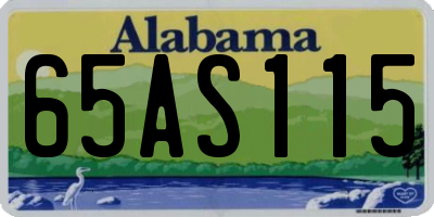 AL license plate 65AS115
