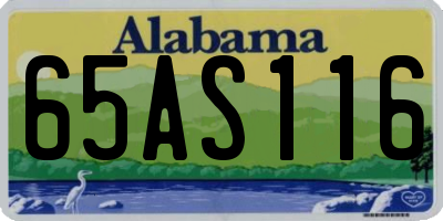 AL license plate 65AS116