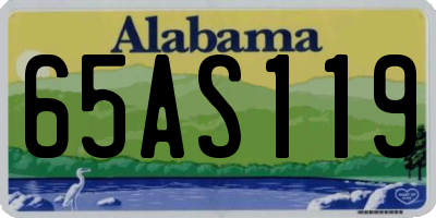 AL license plate 65AS119