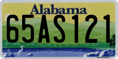 AL license plate 65AS121