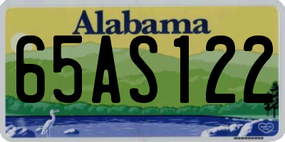 AL license plate 65AS122