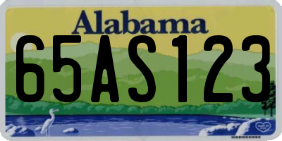 AL license plate 65AS123