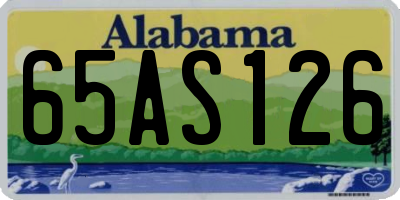 AL license plate 65AS126