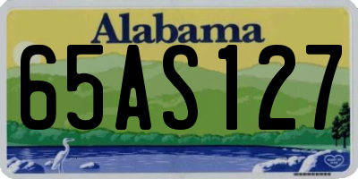 AL license plate 65AS127