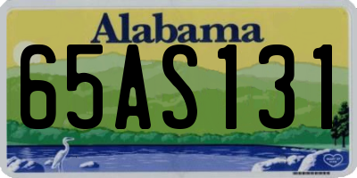 AL license plate 65AS131