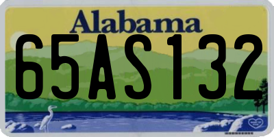 AL license plate 65AS132