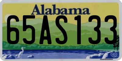 AL license plate 65AS133