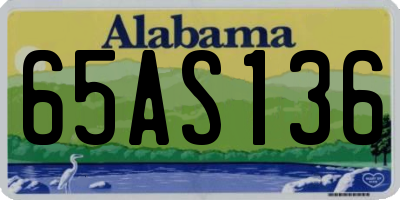 AL license plate 65AS136