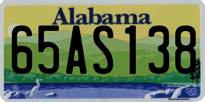AL license plate 65AS138