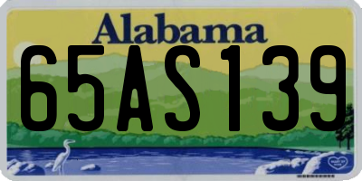 AL license plate 65AS139
