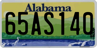AL license plate 65AS140