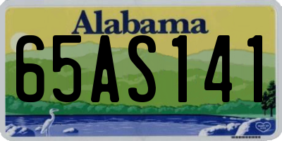 AL license plate 65AS141