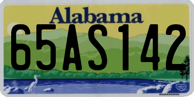 AL license plate 65AS142