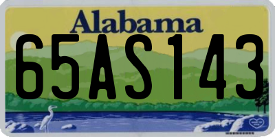 AL license plate 65AS143