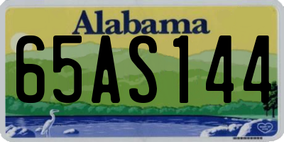 AL license plate 65AS144