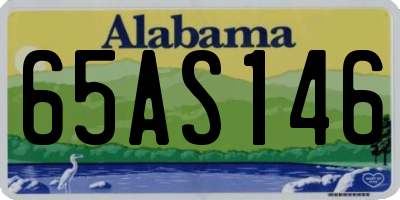 AL license plate 65AS146