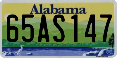 AL license plate 65AS147