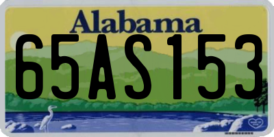AL license plate 65AS153