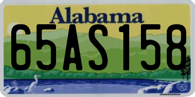 AL license plate 65AS158