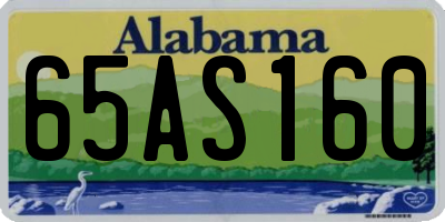 AL license plate 65AS160