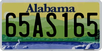 AL license plate 65AS165