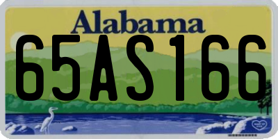 AL license plate 65AS166