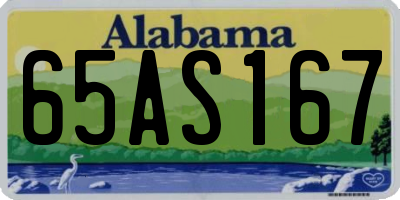 AL license plate 65AS167