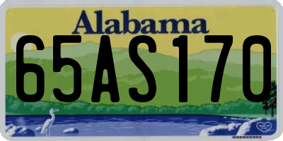 AL license plate 65AS170
