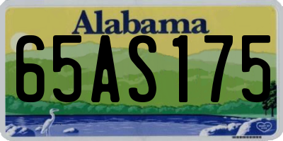 AL license plate 65AS175