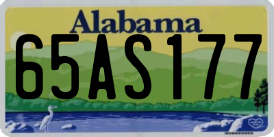 AL license plate 65AS177