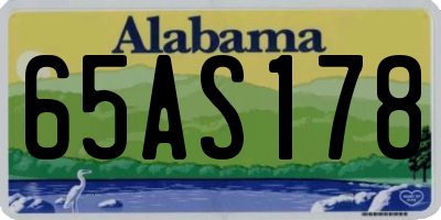 AL license plate 65AS178