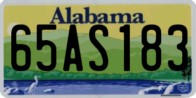 AL license plate 65AS183