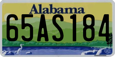 AL license plate 65AS184