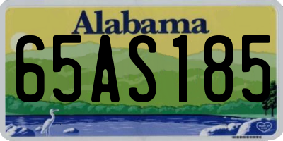 AL license plate 65AS185